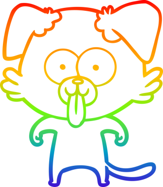 Orijinal gökkuşağı gradyan çizgi çizimi.