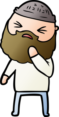 Sakallı orijinal karikatür adamı.