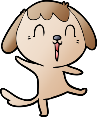 Orijinal mutlu çizgi film köpeği.