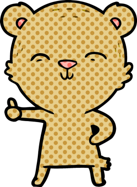 Orijinal mutlu çizgi film ayısı