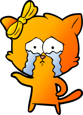 Bir insan tarafından çizilmiş orijinal çizgi film kedisi.