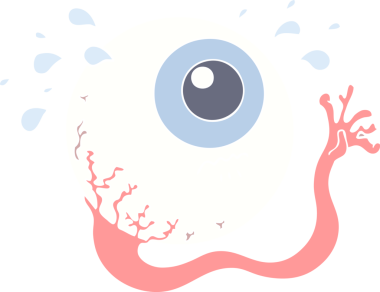 Orijinal düz renkli çizgi film göz yaşları