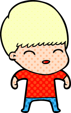 Orijinal mutlu çizgi film çocuğu