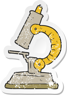 Orijinal gerilmiş mikroskop etiketi.