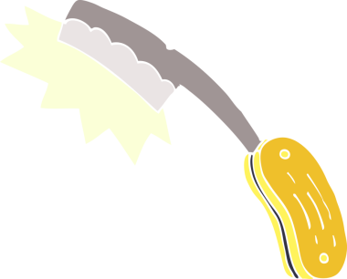 Orijinal karikatür. Keskin jilet.