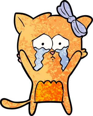 Bir insan tarafından çizilmiş orijinal çizgi film kedisi.