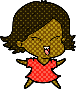 Orijinal mutlu çizgi film kızı