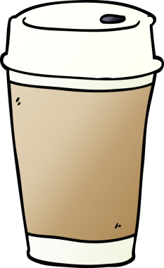 Orijinal karalama kahve fincanı.