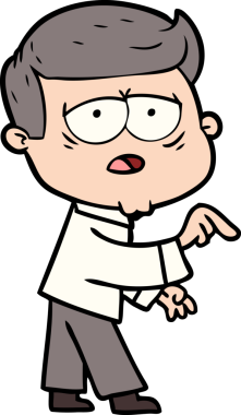 Orijinal çizgi film yorgun adam