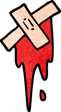 Orijinal karikatür kesimi ve yapışkan alçı