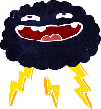 Orijinal mutlu çizgi film bulutu