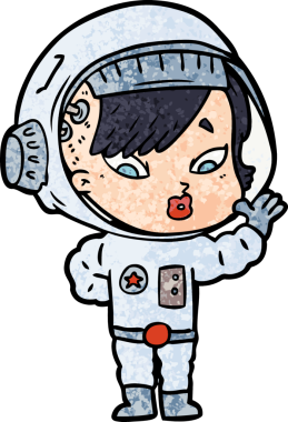 Orijinal astronot kadın.