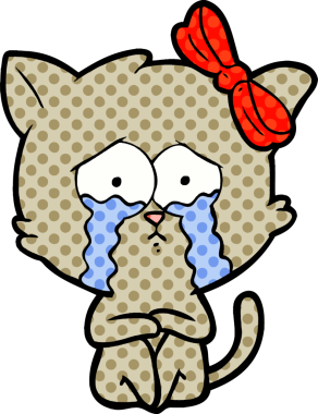 Bir insan tarafından çizilmiş orijinal çizgi film kedisi.