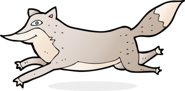 Orijinal çizgi film mutlu kurt koşuyor