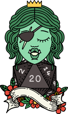 Orijinal Retro Dövme Biçimli 20 zarlı haydut karakter