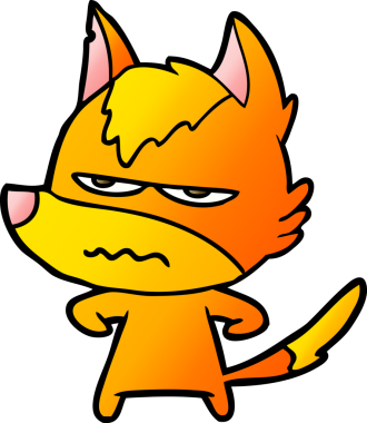 Orijinal kızgın tilki çizgi film karakteri