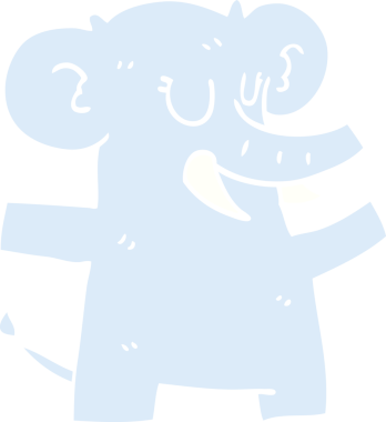 Orijinal karikatür karalama fil dansı