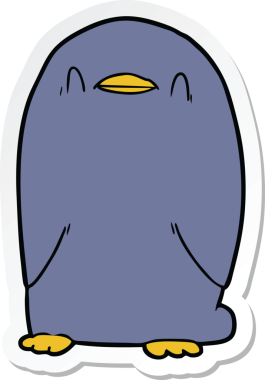 Çizgi film pengueninin orijinal çıkartması