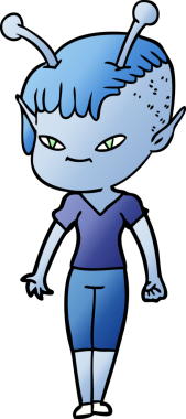 Orijinal şirin uzaylı kız çizgi filmi