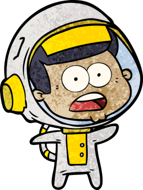 Orijinal çizgi film astronotu şaşırttı.