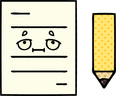 Sınav kağıdının orijinal çizgi roman tarzı