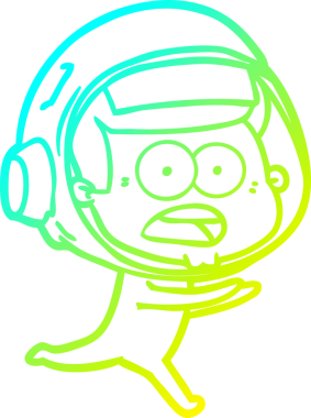 Orijinal soğuk gradyan çizgi çizimi bir astronotu şaşırttı.