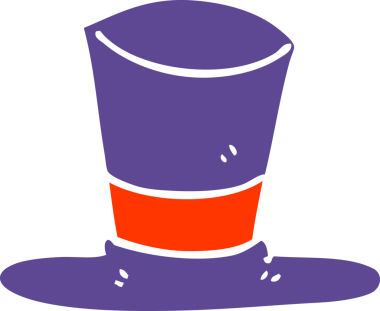 Orijinal karikatür silindir şapka