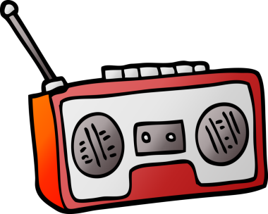 Orijinal resim gradyan çizim radyo oynatıcısı