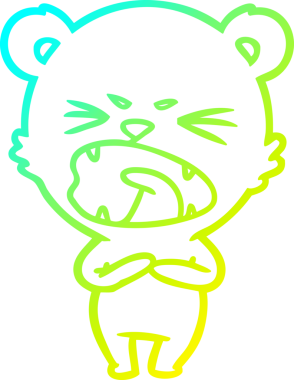 Kızgın bir kutup ayısının orijinal soğuk gradyan çizimi