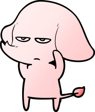 Orijinal kızgın çizgi film fili.