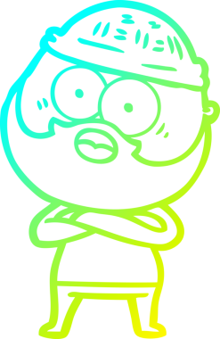 Bir çizgi film çizimi sakallı adamı şaşırttı.