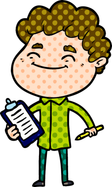 Orijinal karikatür dostu adam