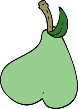 Orijinal karalama sağlıklı armut