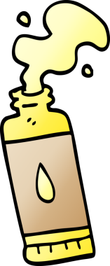 Orijinal karalama, sıkılmış losyon tüpü.