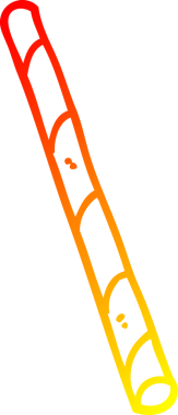 Çizgi film şeritli kamışın orijinal sıcak çizgi çizimi