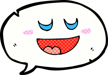 Orijinal tatlı çizgi film konuşma balonu