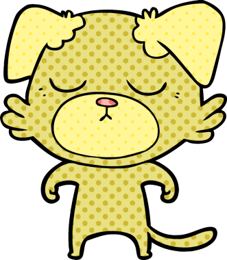 Orijinal şirin çizgi film köpeği.