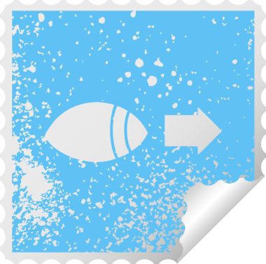 Özgün sıkıntılı kare soyma etiketi bir yana bakan bir gözün sembolü