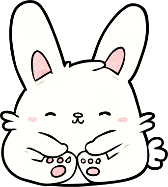 Orijinal sevimli çizgi film tavşanı