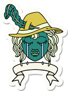 Ağlayan Ork ozan karakterinin orjinal etiketi