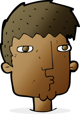 Orijinal karikatür meraklı adam