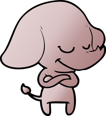 Orijinal gülümseyen fil.