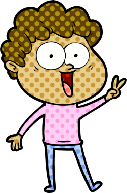 Orijinal mutlu adam çizgi filmi.