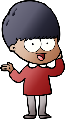 Orijinal mutlu çizgi film çocuğu