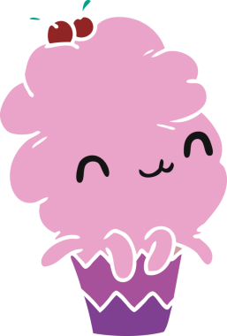 Orijinal çizim kawaii ahtapot keki