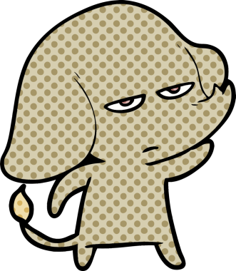 Orijinal kızgın çizgi film fili.