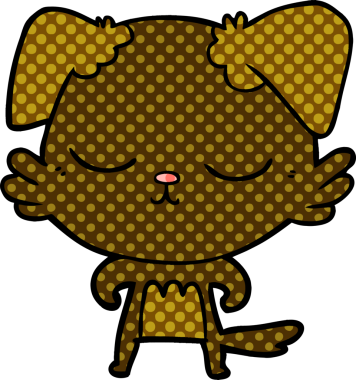 Orijinal şirin çizgi film köpeği.