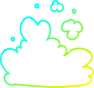 Orijinal soğuk eğimli çizgi film bulutu çizimi