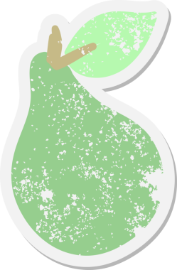 Orijinal güzel armut grunge etiketi