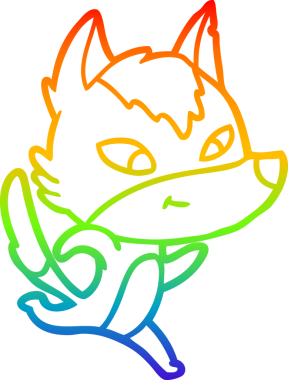 Orijinal gökkuşağı gradyan çizgi çizimi.